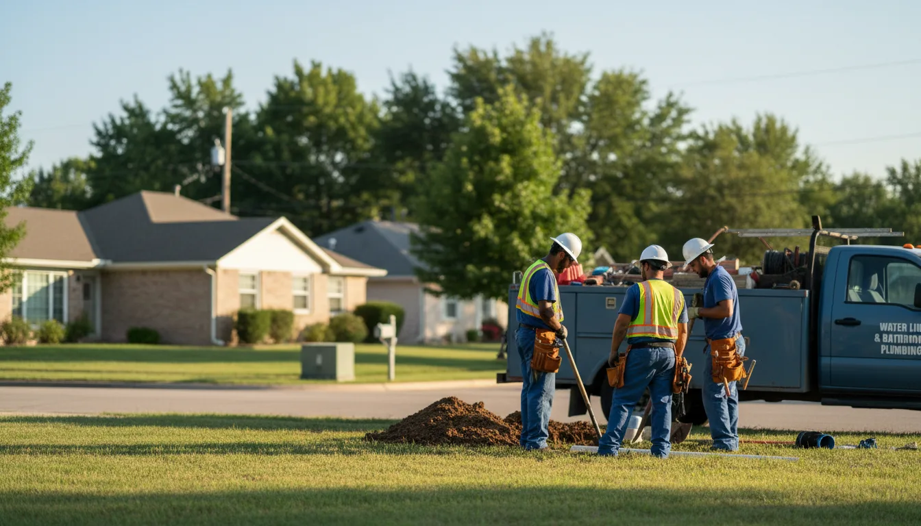 Residential water line and bathroom plumbing service in York New Salem, PA